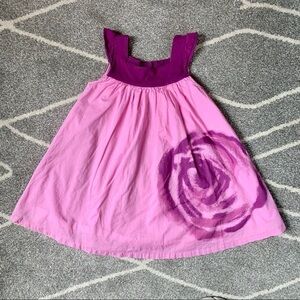 Sweet Ivy Purple and Pink Cotton Rose Dress